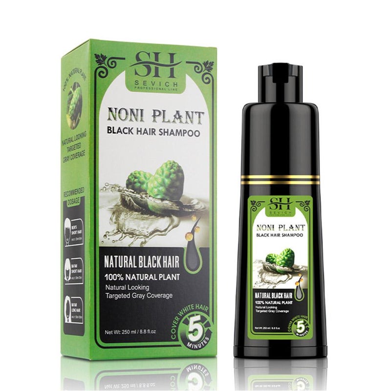 One black hair dye to cover gray hair, and one black shampoo.